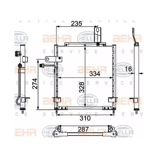 8FC351 303-731 - Condenser, air conditioning 