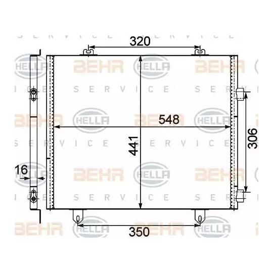 8FC351 303-511 - Condenser, air conditioning 