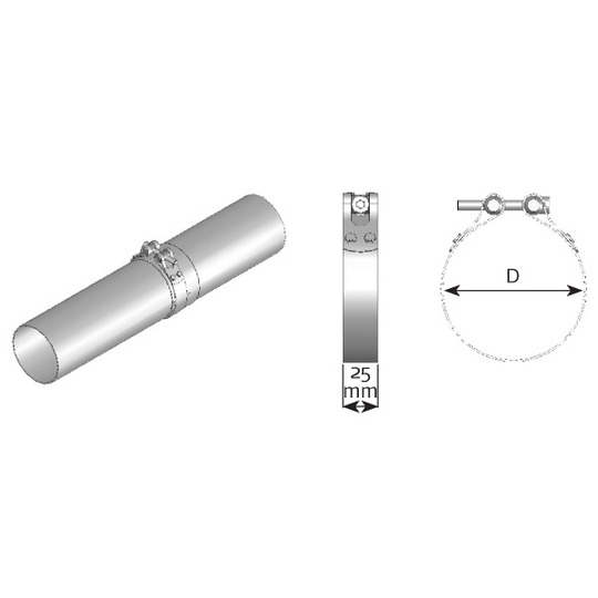 99871 - Clamp, exhaust system 