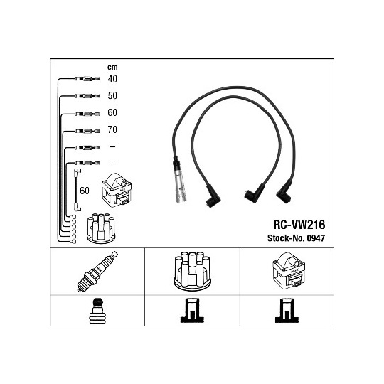 0947 - Tändkabelsats 