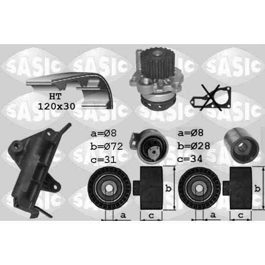 3906019 - Water Pump & Timing Belt Set 