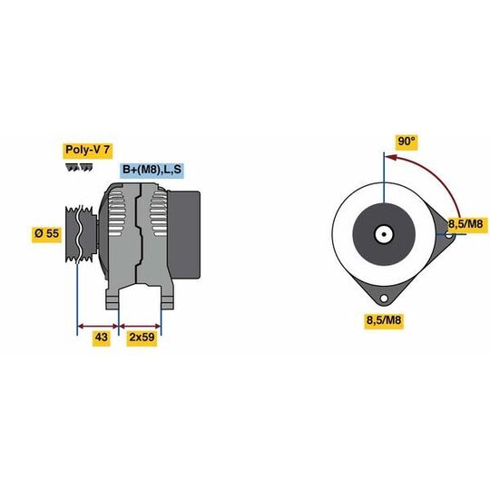 0 986 081 220 - Alternator 