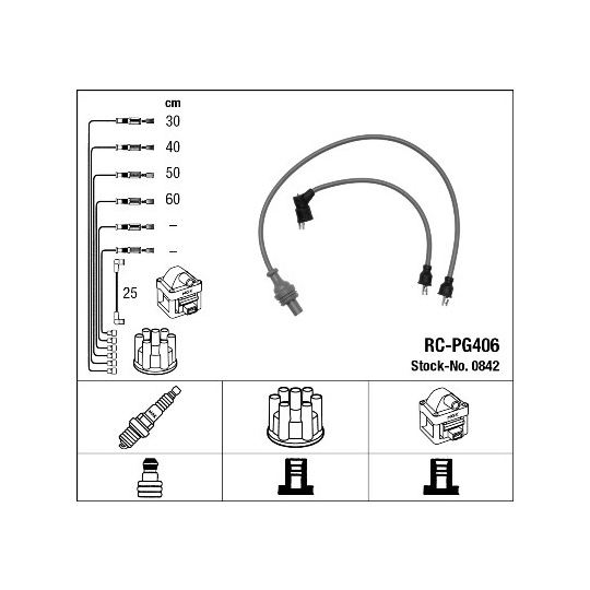 0842 - Tändkabelsats 