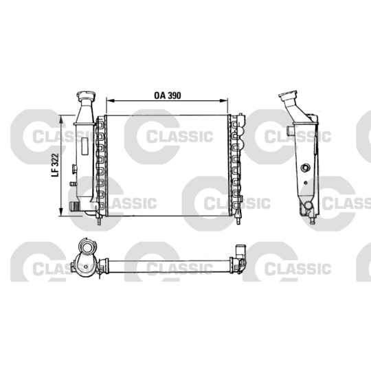 383866 - Radiator, engine cooling 