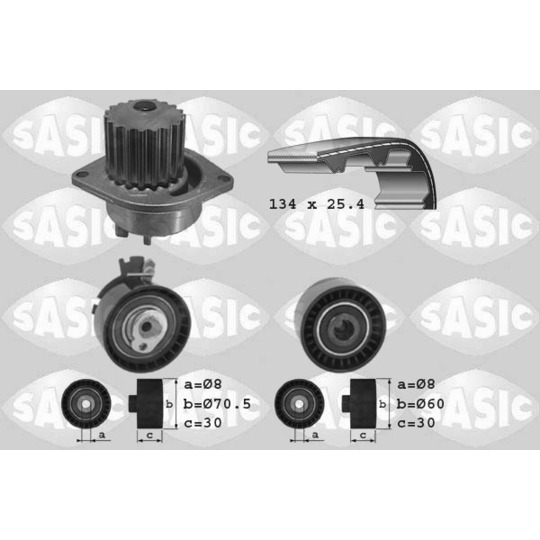 3900015 - Water Pump & Timing Belt Set 