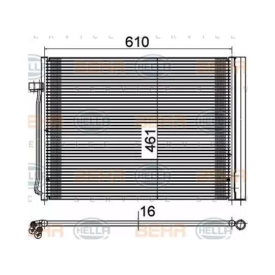 8FC351 309-711 - Condenser, air conditioning 