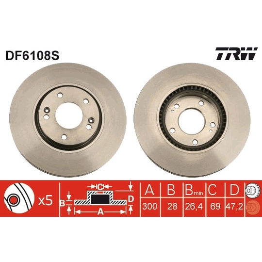 DF6108S - Brake Disc 