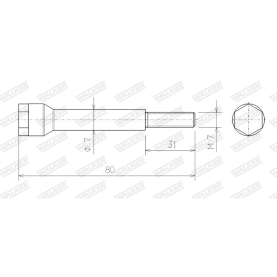 83164 - Bolt, exhaust system 