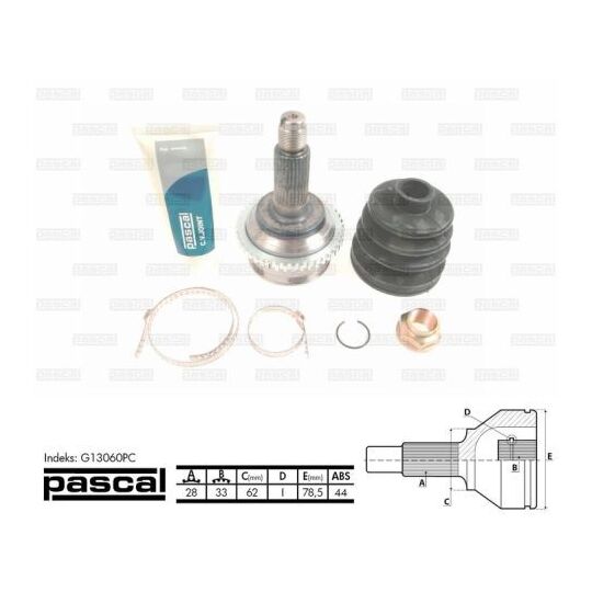 G13060PC - Joint Kit, drive shaft 