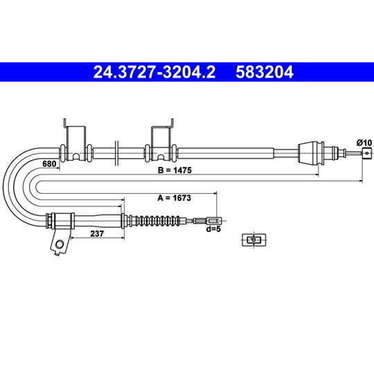 24.3727-3204.2 - Cable, parking brake 