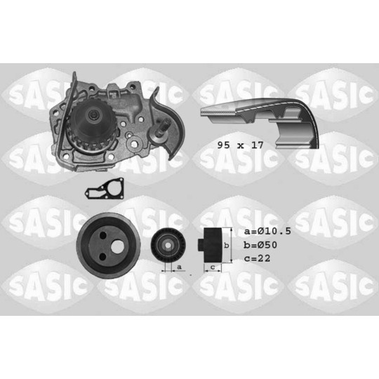 3904006 - Water Pump & Timing Belt Set 