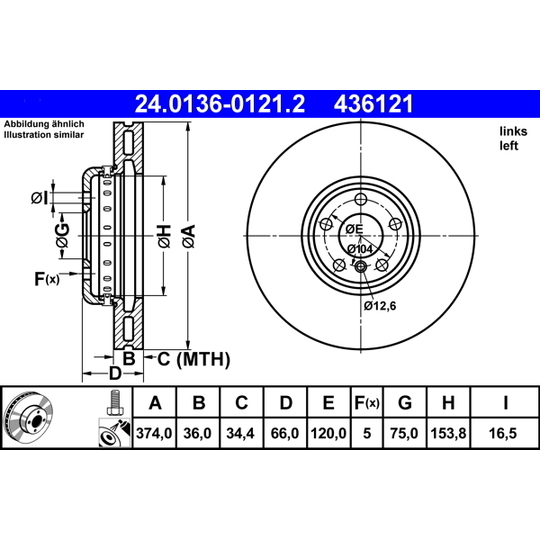 24.0136-0121.2 - Brake Disc 