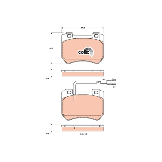 GDB1904 - Brake Pad Set, disc brake 