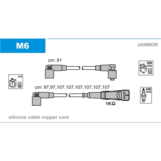 M6 - Ignition Cable Kit 