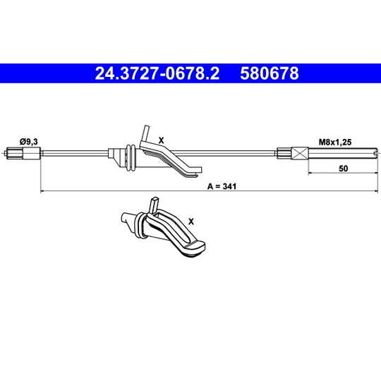 24.3727-0678.2 - Cable, parking brake 