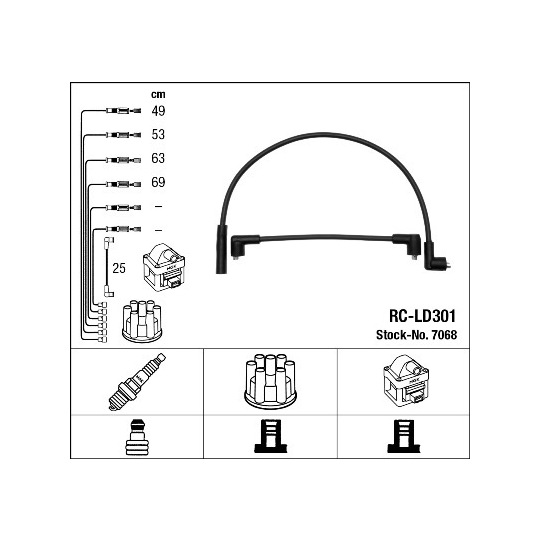 7068 - Tändkabelsats 