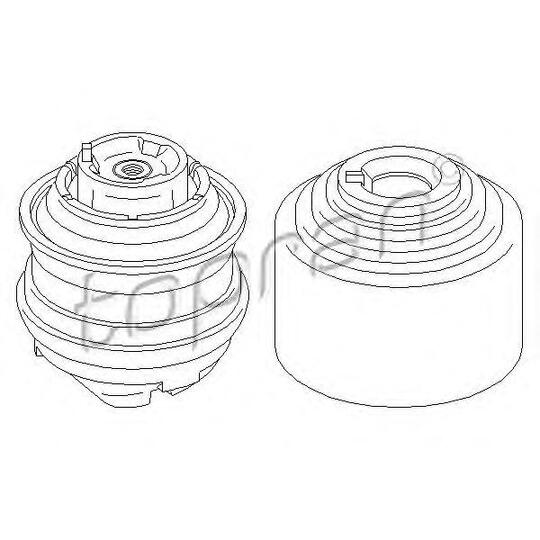 407 845 - Engine suspension sandwich mounting 