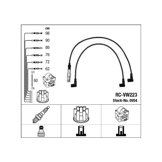 0954 - Tändkabelsats 