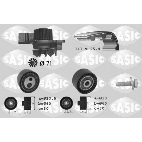 3900011 - Water Pump & Timing Belt Set 