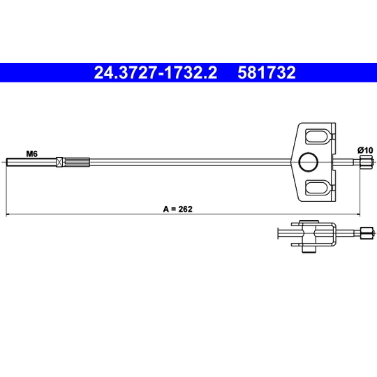 24.3727-1732.2 - Cable, parking brake 