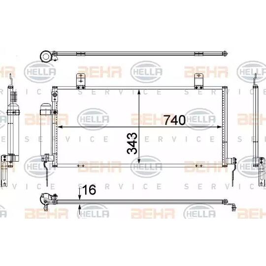 8FC351 307-731 - Condenser, air conditioning 