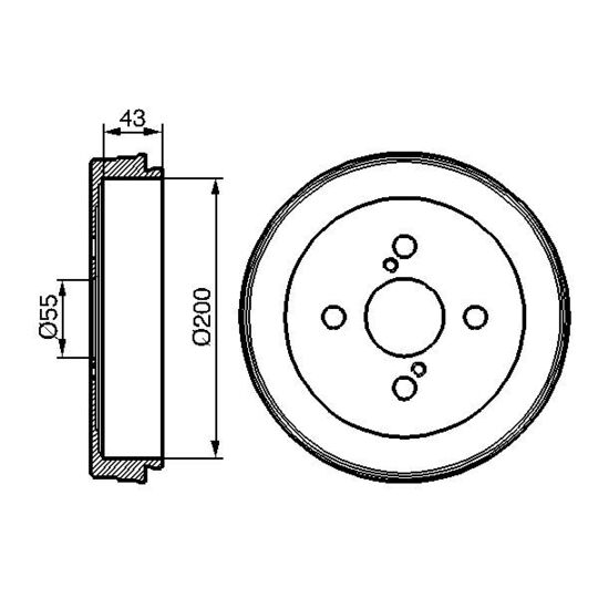 0 986 477 138 - Brake Drum 