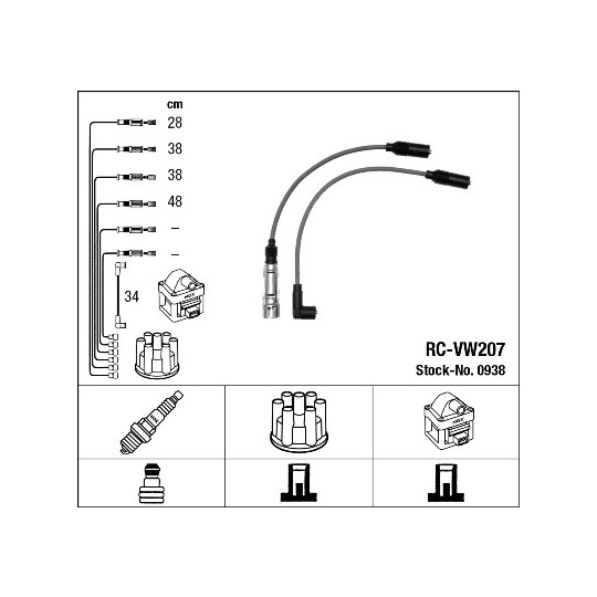 0938 - Ignition Cable Kit 