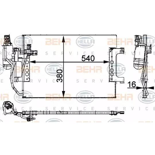 8FC351 301-394 - Condenser, air conditioning 