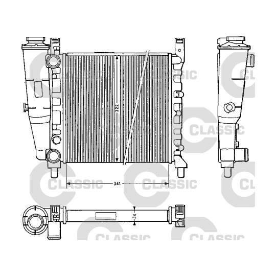 311385 - Radiator, engine cooling 