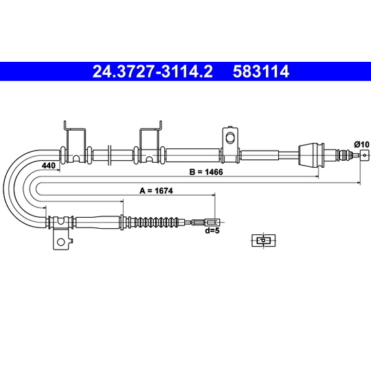 24.3727-3114.2 - Cable, parking brake 