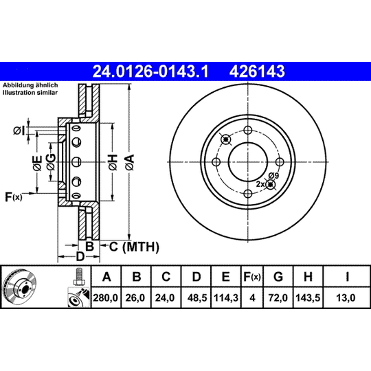 24.0126-0143.1 - Bromsskiva 