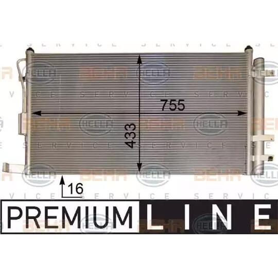 8FC351 303-241 - Kondensor, klimatanläggning 