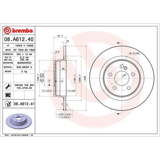 08.A612.41 - Brake Disc 