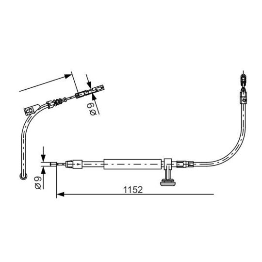 1 987 482 332 - Cable, parking brake 