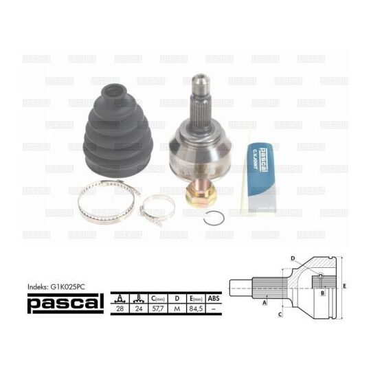 G1K025PC - Joint Kit, drive shaft 