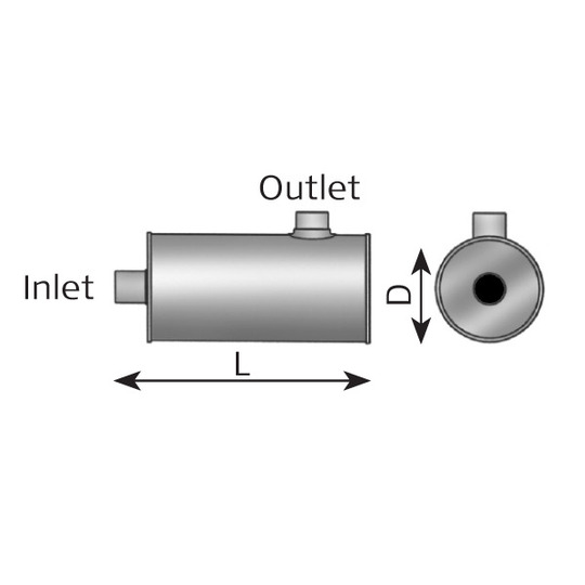 89326 - Middle Silencer, universal 