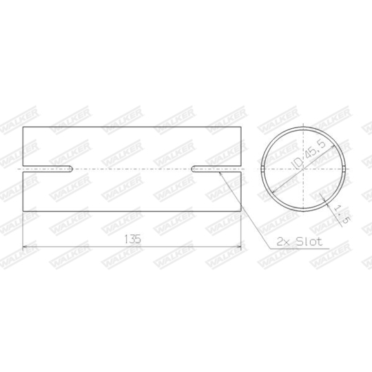 82463 - Pipe Connector, exhaust system 