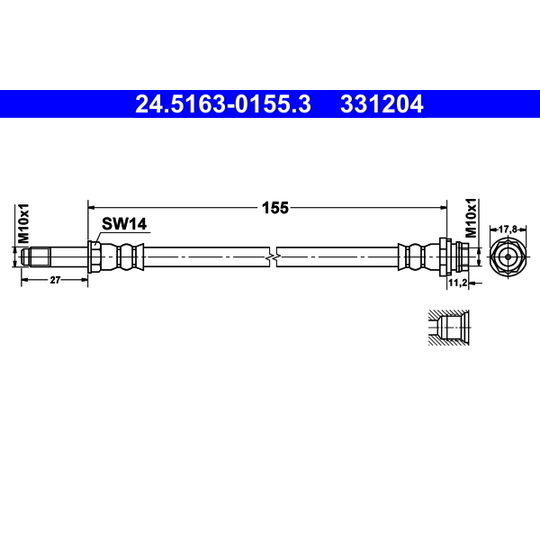 24.5163-0155.3 - Brake Hose 