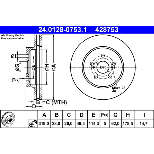 24.0128-0753.1 - Bromsskiva 