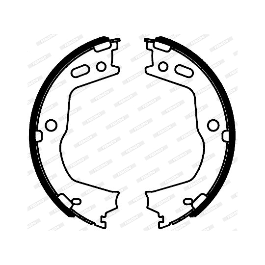 FSB4088 - Brake Shoe Set, parking brake 