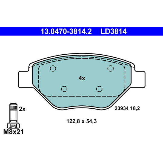 13.0470-3814.2 - Brake Pad Set, disc brake 