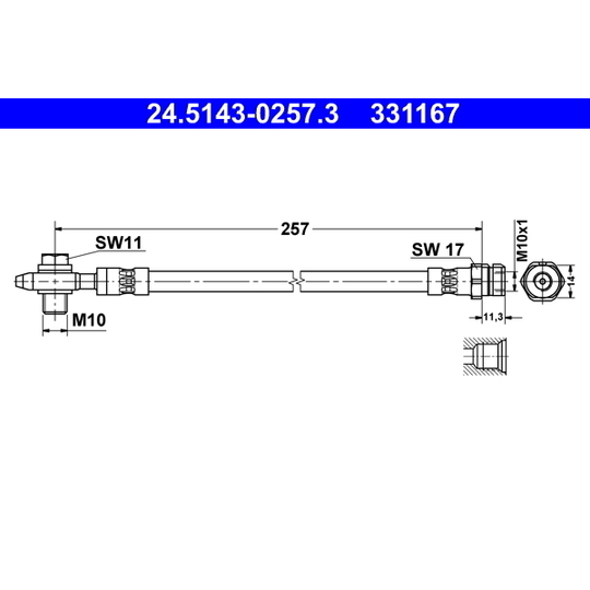 24.5143-0257.3 - Brake Hose 