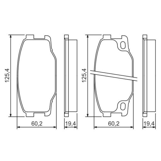 0 986 494 442 - Brake Pad Set, disc brake 