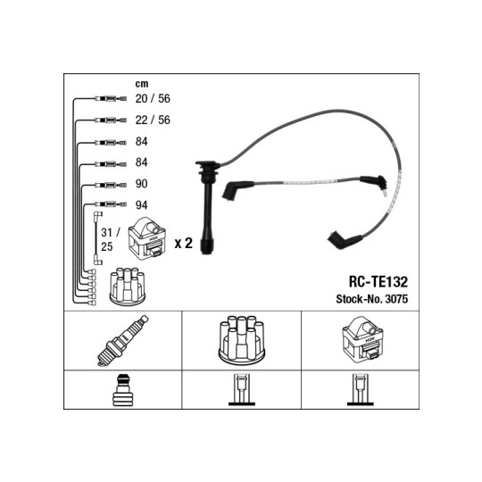 3075 - Tändkabelsats 