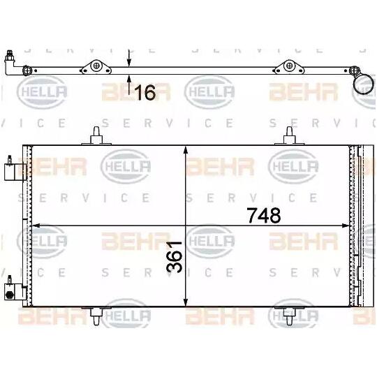 8FC351 303-651 - Condenser, air conditioning 