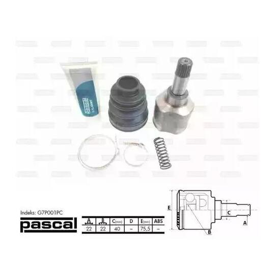 G7P001PC - Joint Kit, drive shaft 