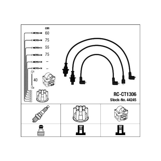 44245 - Tändkabelsats 