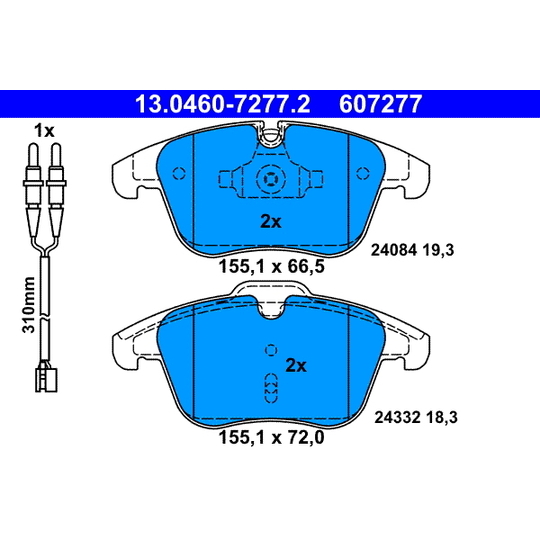 13.0460-7277.2 - Brake Pad Set, disc brake 