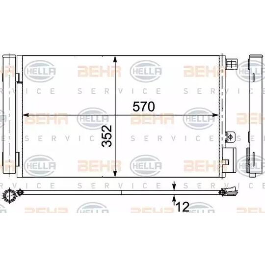 8FC351 304-261 - Condenser, air conditioning 