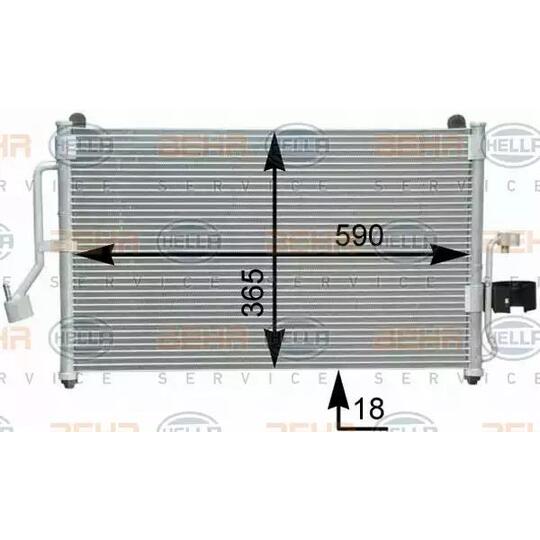8FC351 302-661 - Condenser, air conditioning 